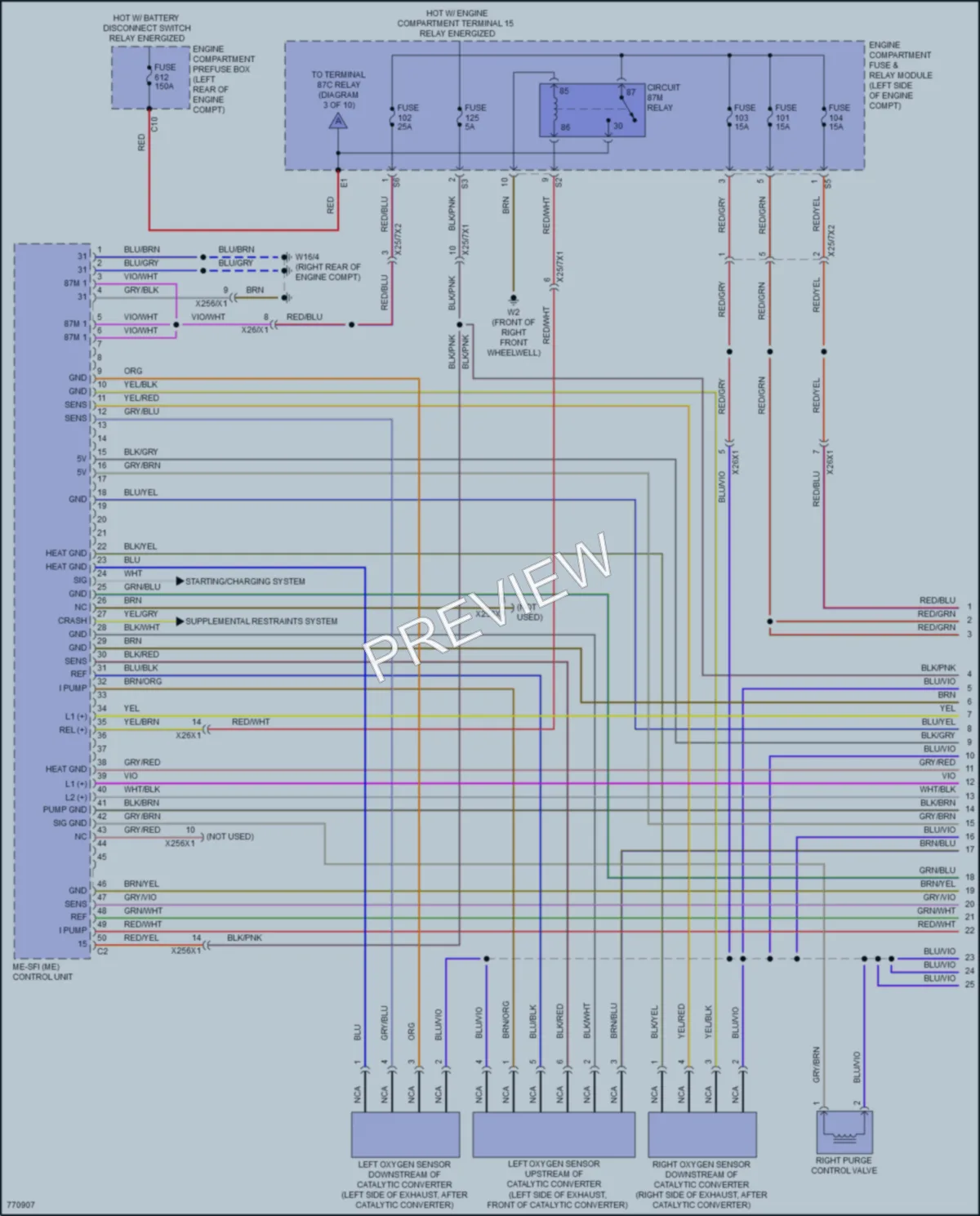 2021 MercedesBenz GLS580 Engine Performance wiring diagram preview