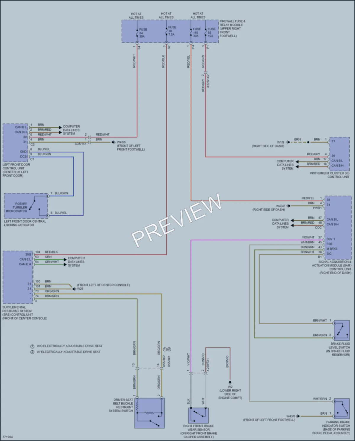 2021 MercedesBenz Metris Warning Systems wiring diagram preview
