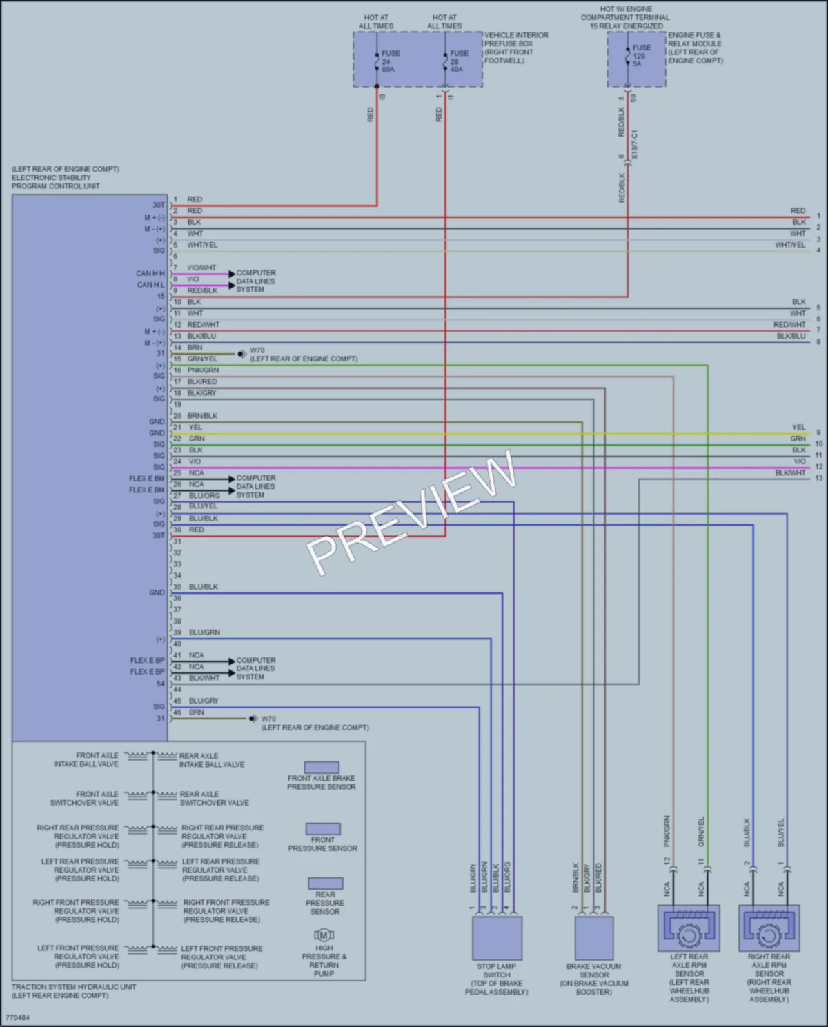 2021 MercedesBenz S560 Anti Lock Brakes wiring diagram preview