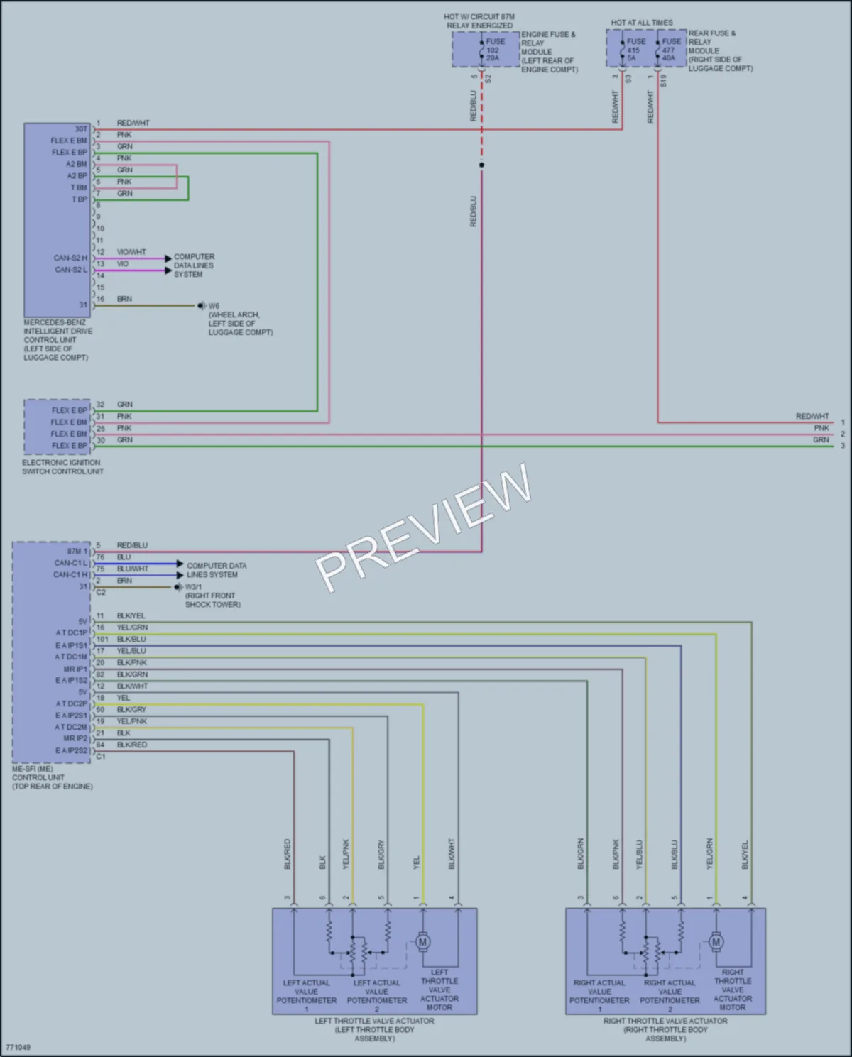 2021 MercedesBenz S560 Cruise Control wiring diagram preview