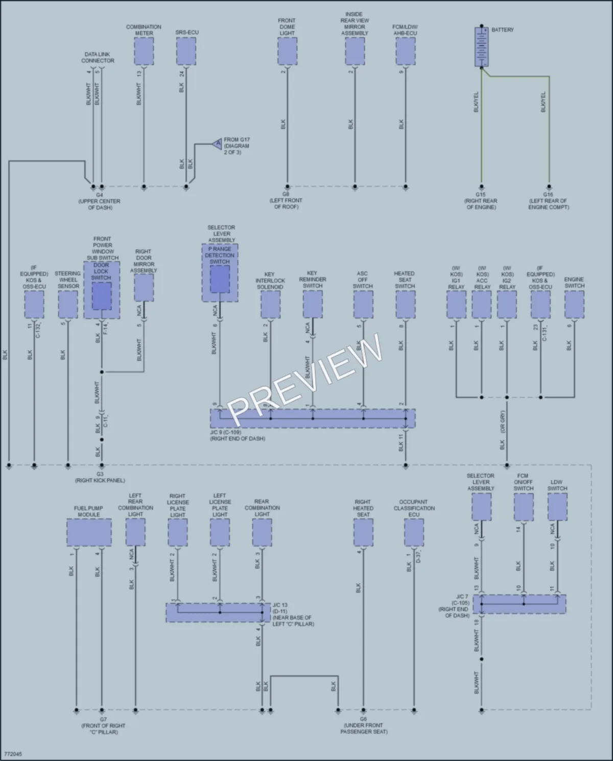 2021 Mitsubishi Mirage Ground Distribution wiring diagram preview