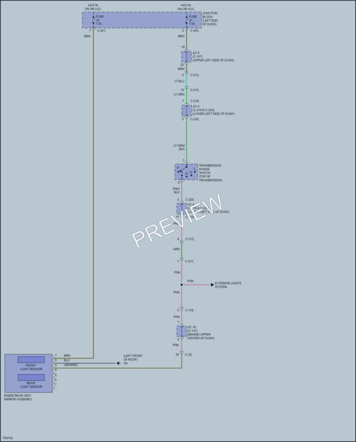 2021 Mitsubishi Mirage Power Mirrors wiring diagram preview