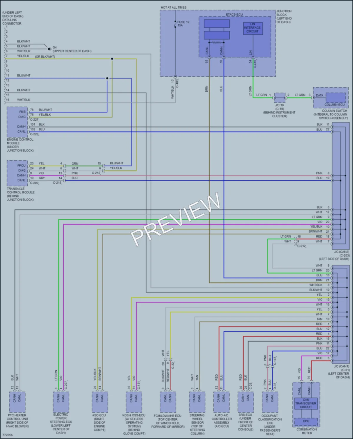 2021 Mitsubishi MirageG4 Computer Data Lines wiring diagram preview