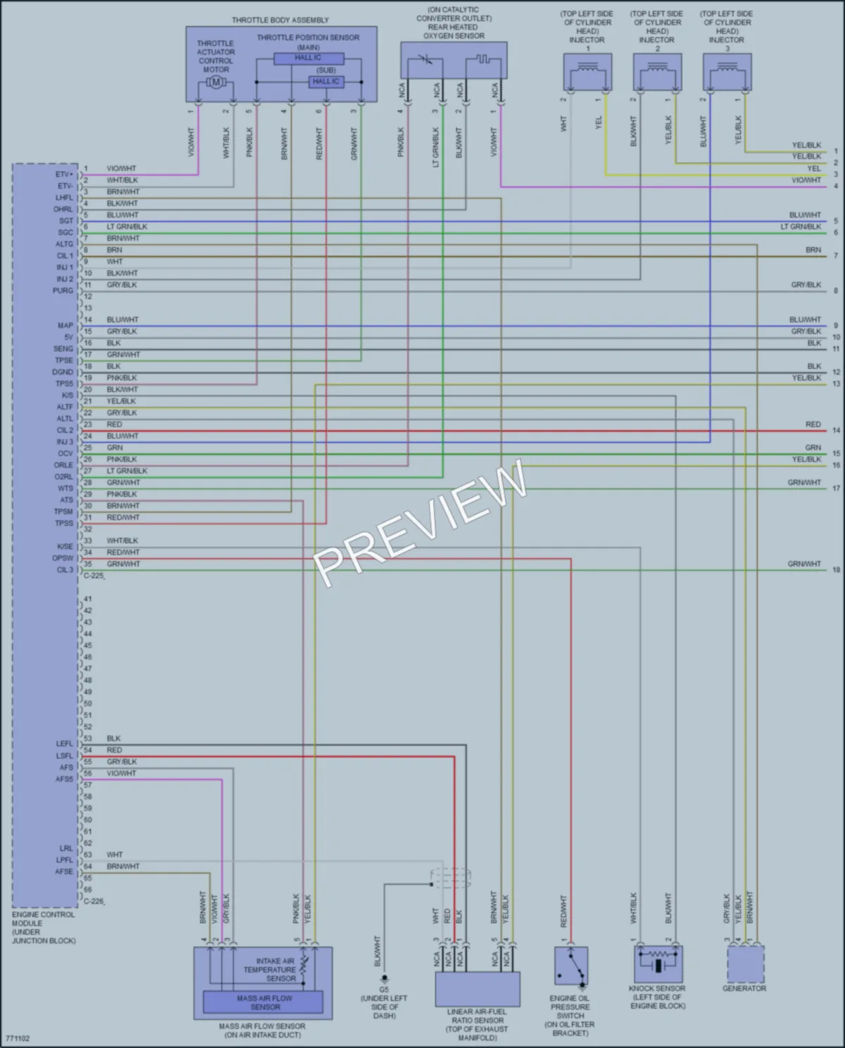 2021 Mitsubishi MirageG4 Engine Performance wiring diagram preview
