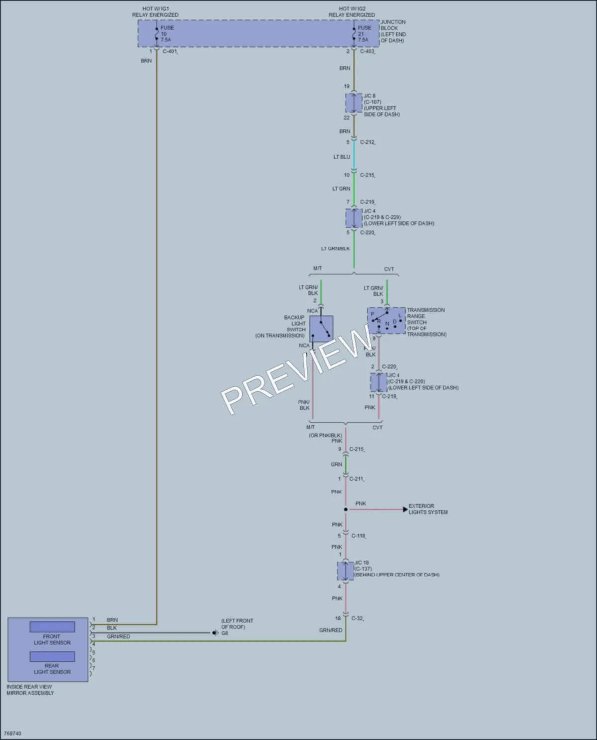 2021 Mitsubishi MirageG4 Power Mirrors wiring diagram preview