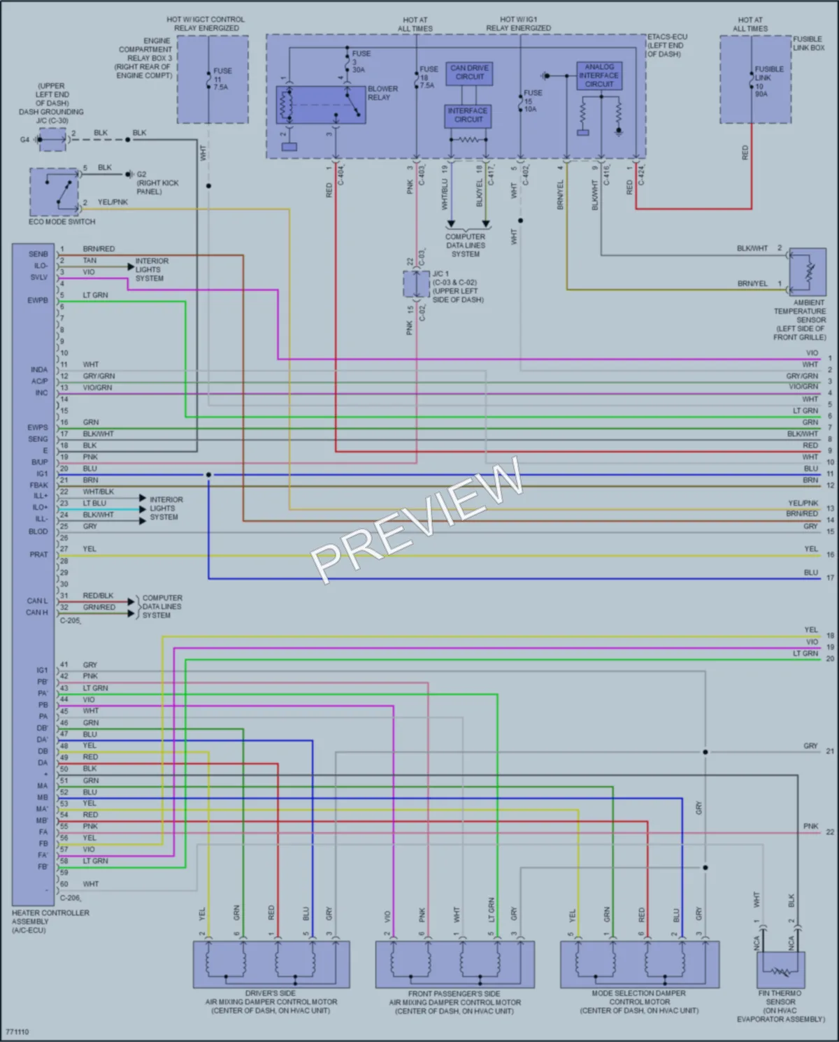 2021 Mitsubishi OutlanderPHEV Air Conditioning wiring diagram preview