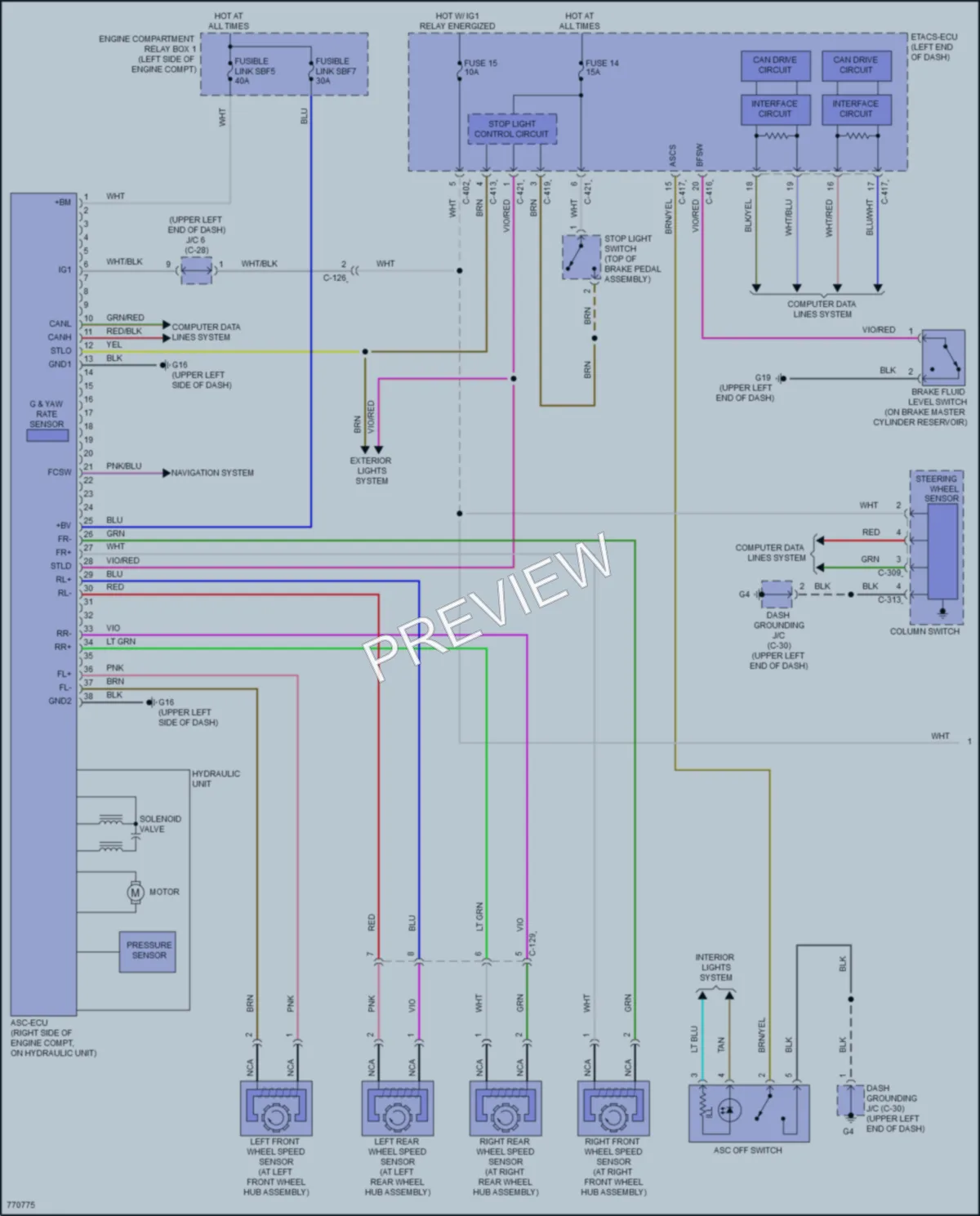2021 Mitsubishi OutlanderPHEV Anti Lock Brakes wiring diagram preview