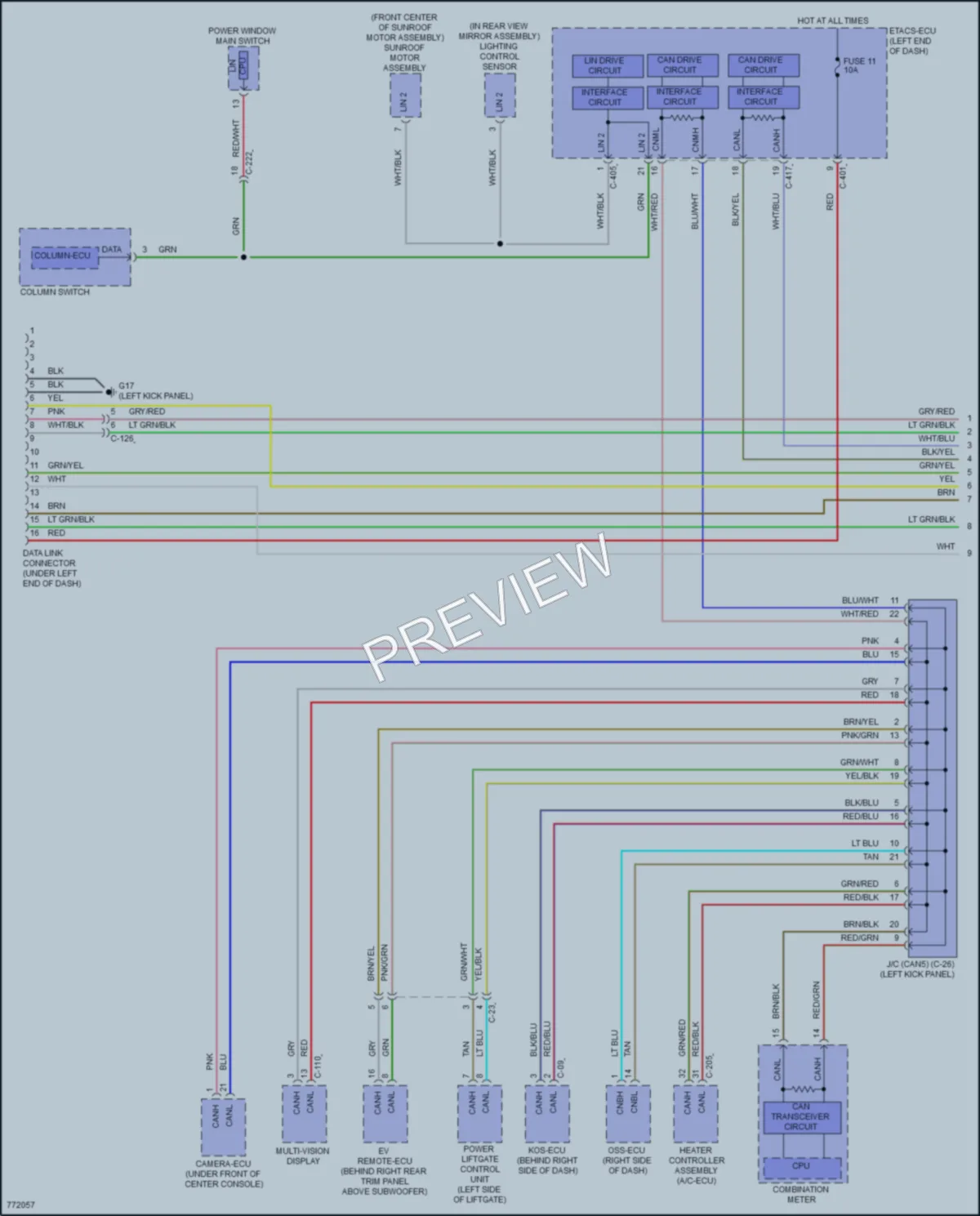 2021 Mitsubishi OutlanderPHEV Computer Data Lines wiring diagram preview