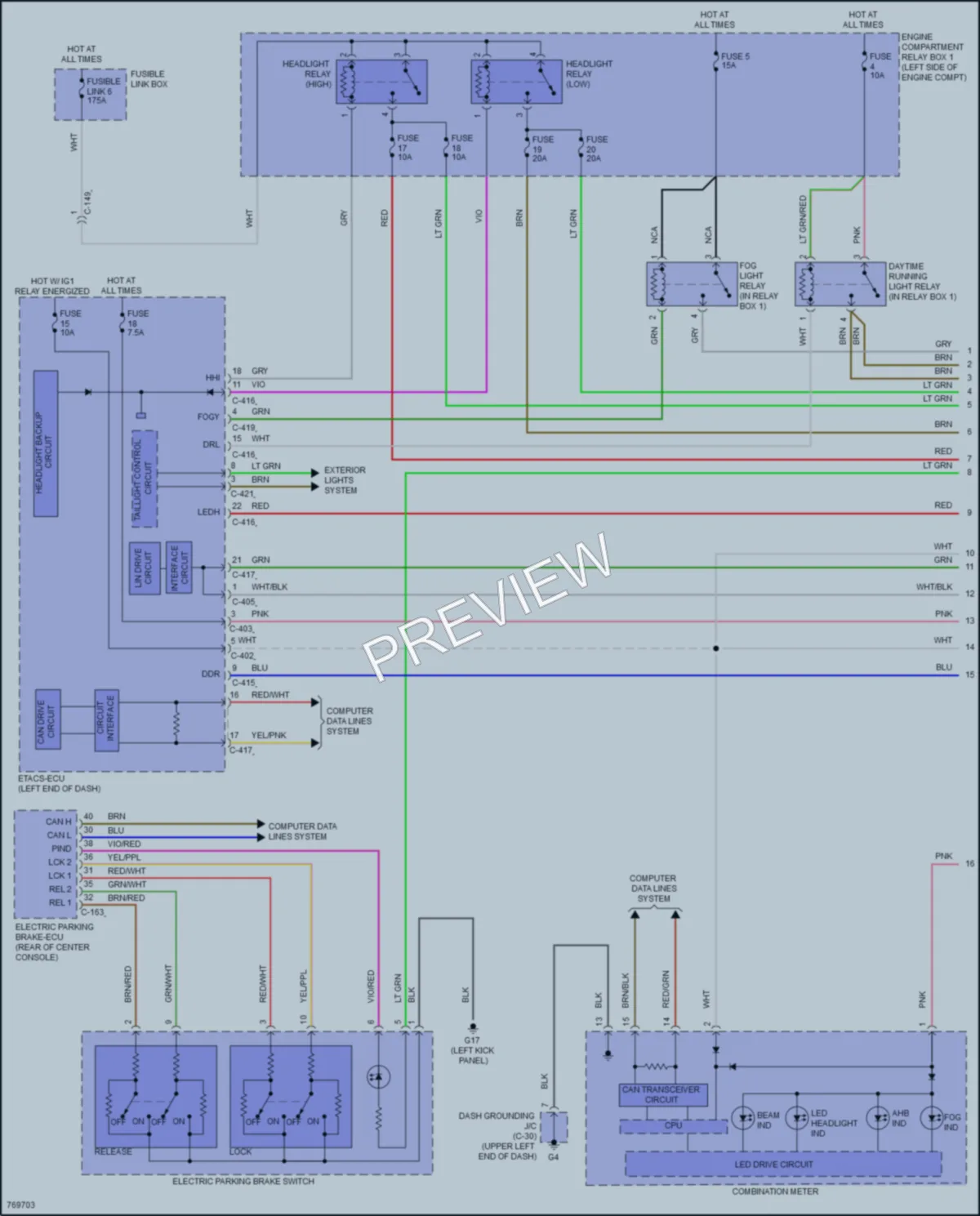 2021 Mitsubishi OutlanderPHEV Headlights wiring diagram preview