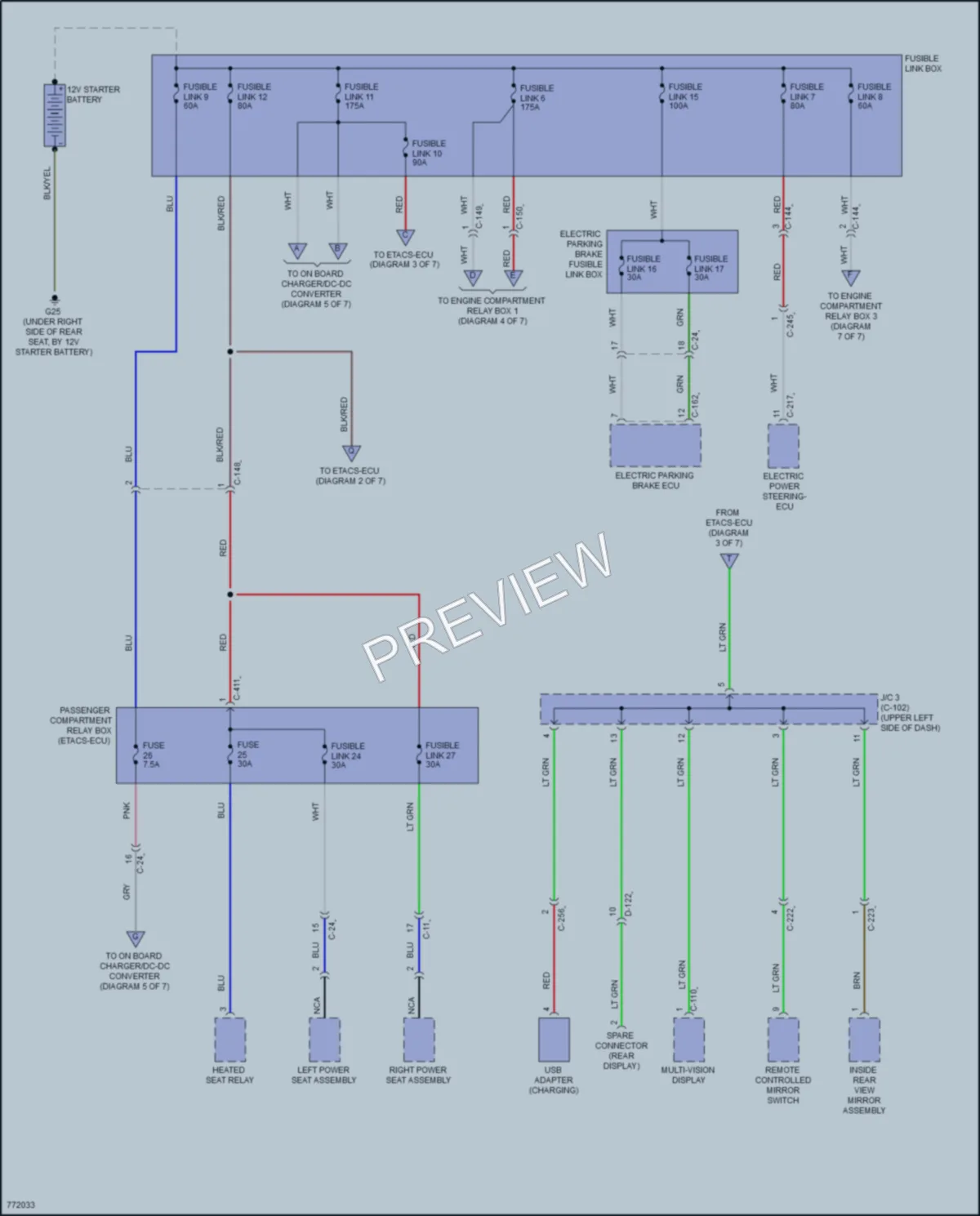 2021 Mitsubishi OutlanderPHEV Power Distribution wiring diagram preview