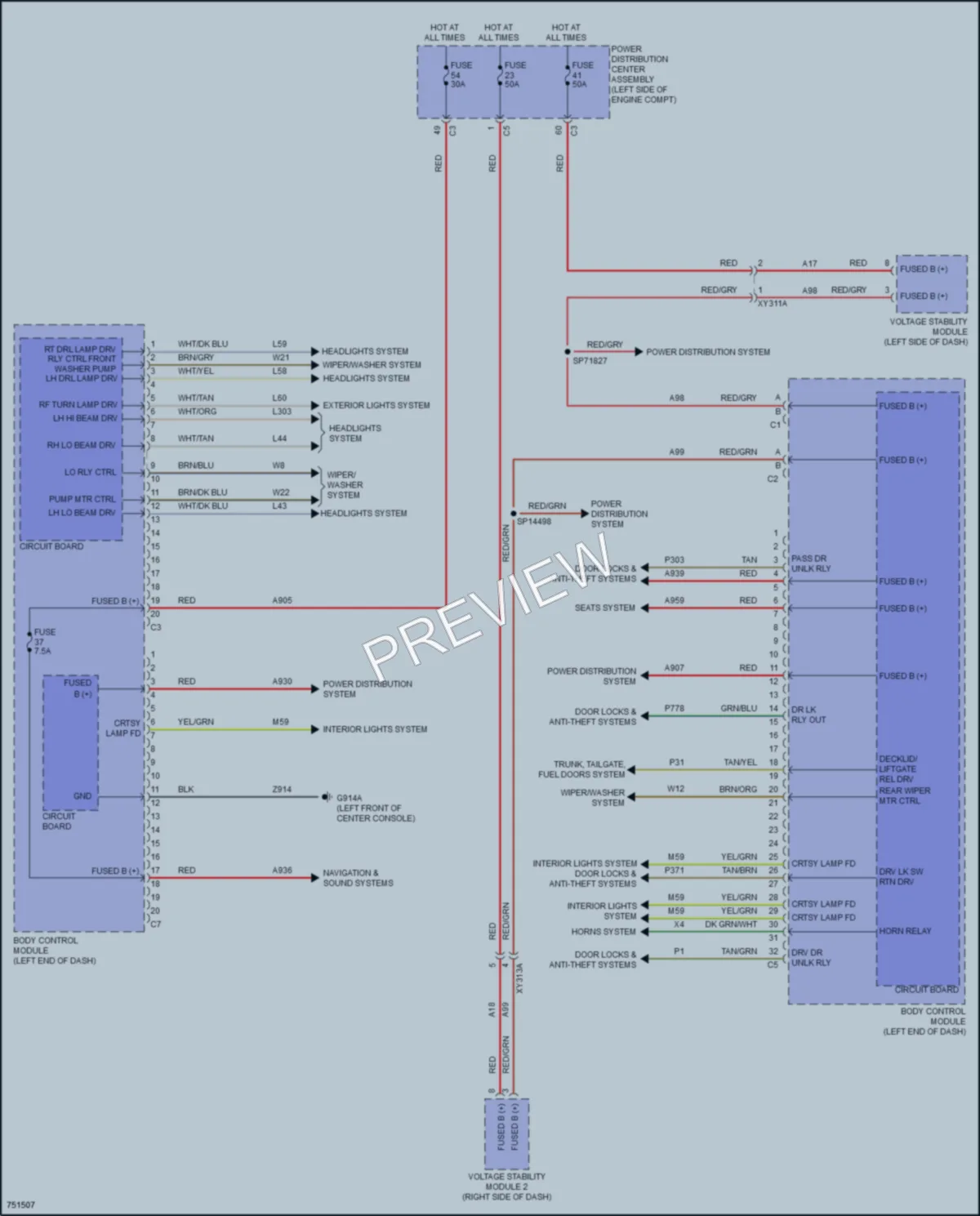 2021 Nissan Cherokee Body Control Modules wiring diagram preview