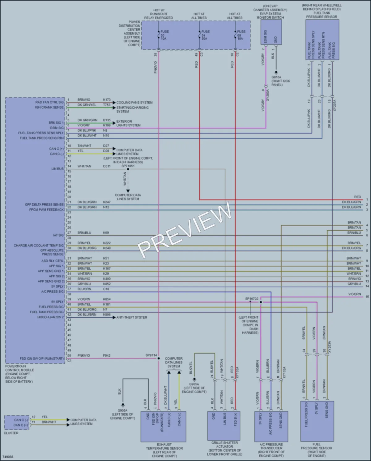 2021 Nissan Cherokee Engine Performance wiring diagram preview
