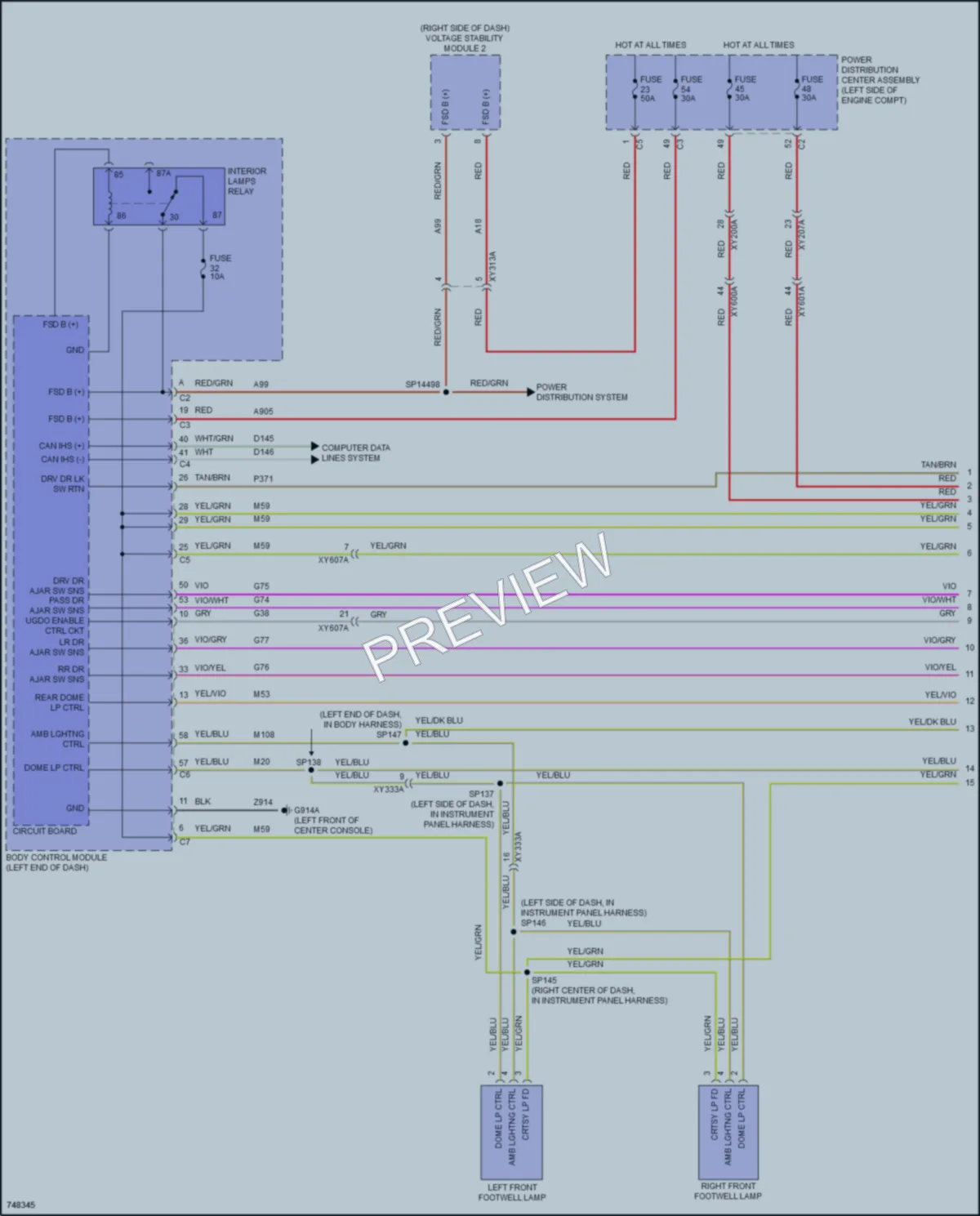 2021 Nissan Cherokee Interior Lights wiring diagram preview