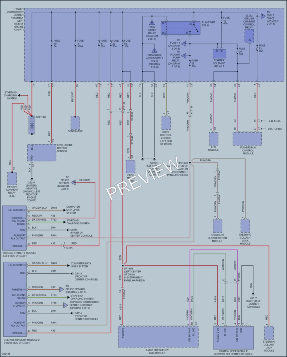2021 Nissan Cherokee Power Distribution wiring diagram preview