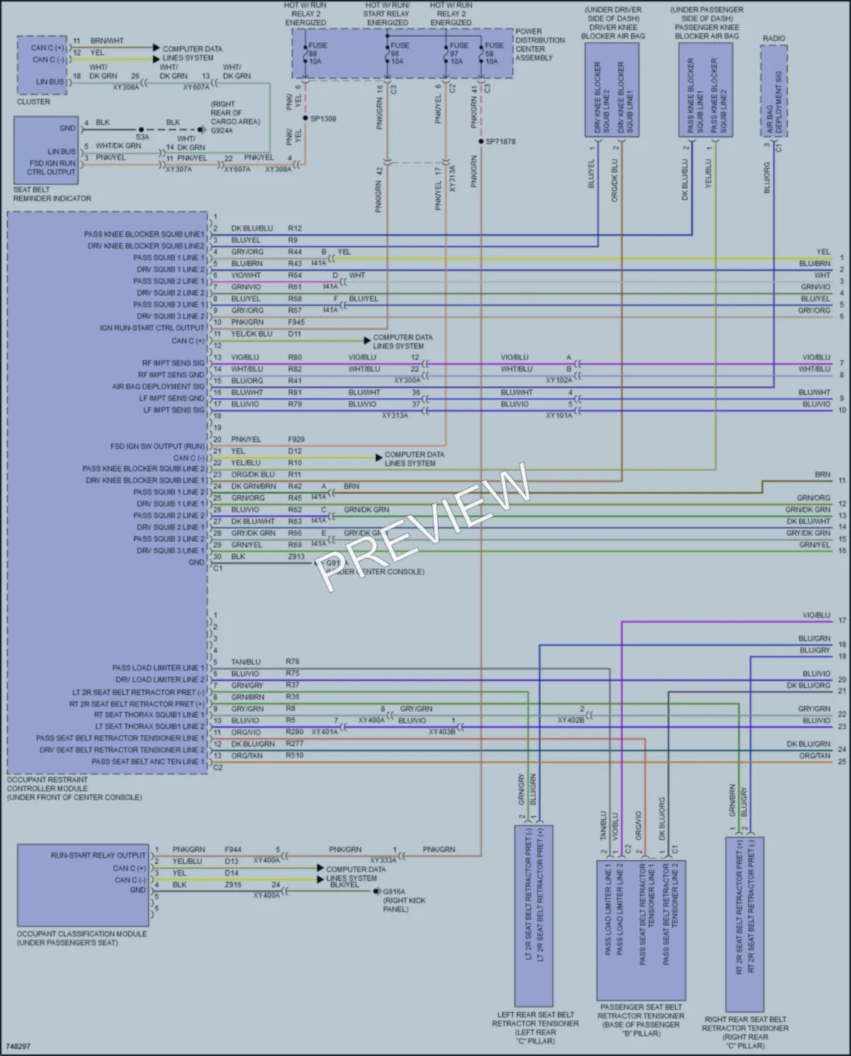 2021 Nissan Cherokee Supplemental Restraints wiring diagram preview