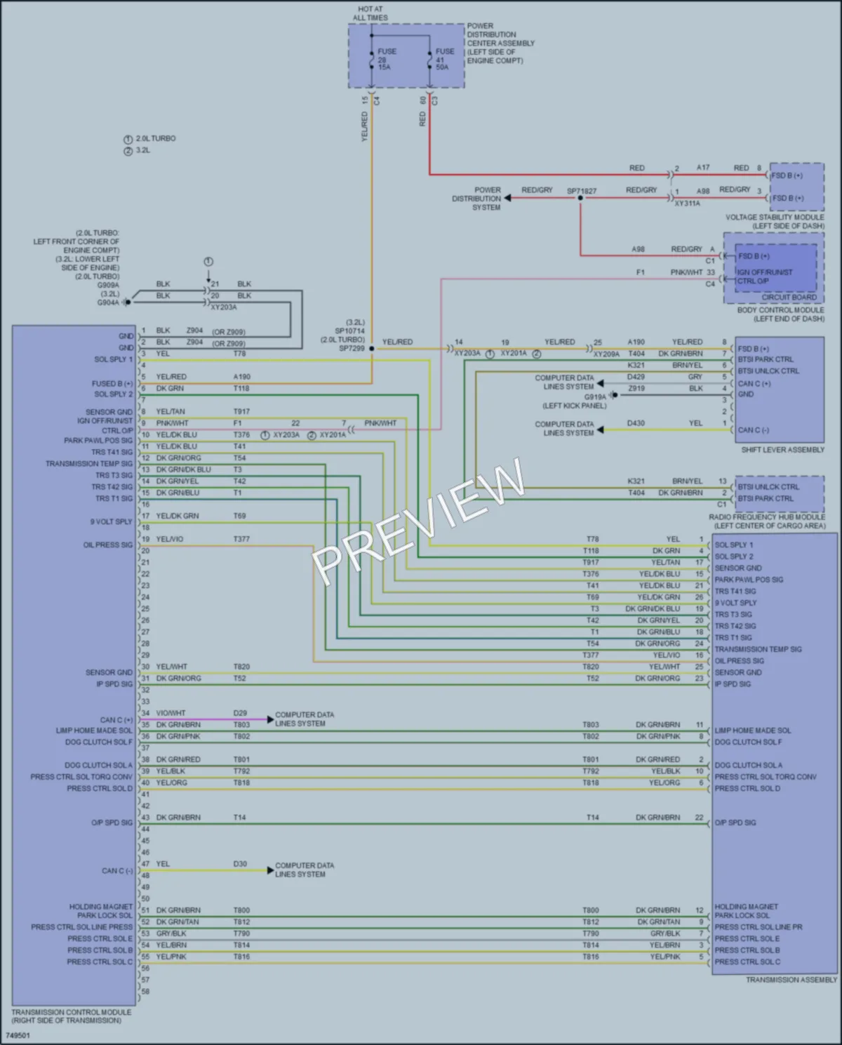 2021 Nissan Cherokee Transmission wiring diagram preview