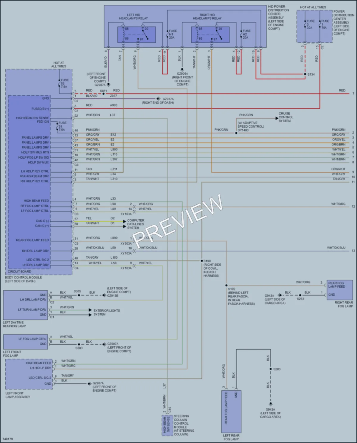 2021 Nissan Compass Headlights wiring diagram preview
