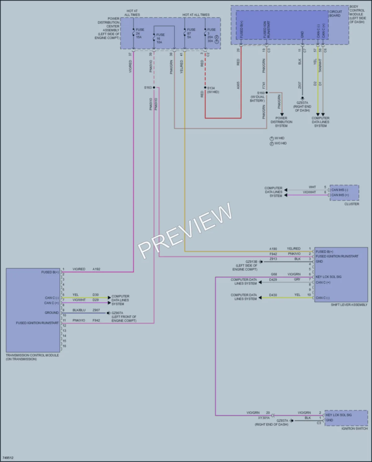 2021 Nissan Compass Transmission wiring diagram preview