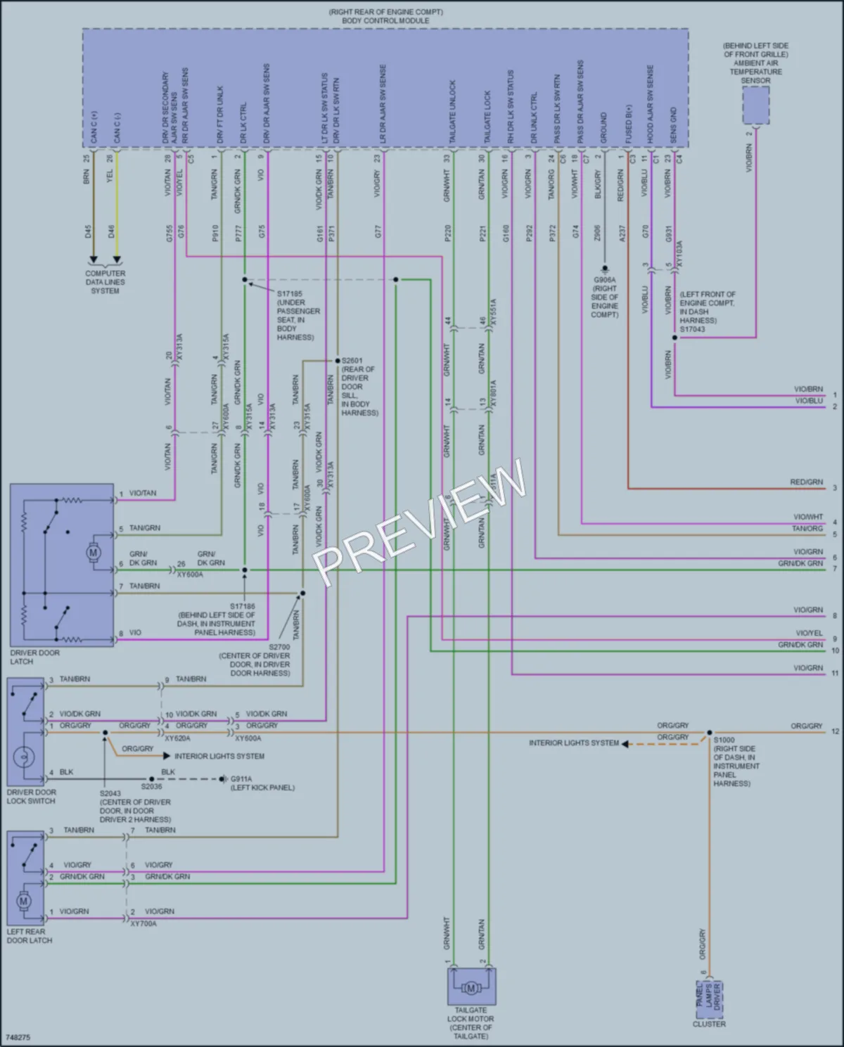 2021 Nissan Gladiator Anti Theft wiring diagram preview
