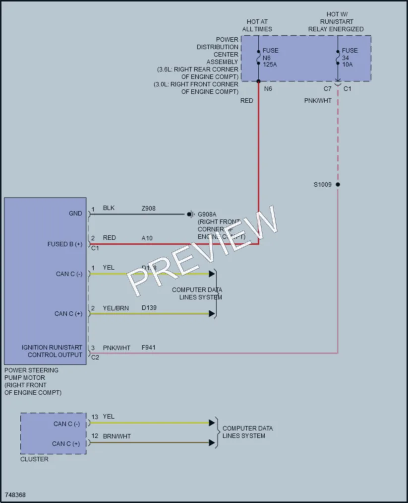 2021 Nissan Gladiator Electronic Power Steering wiring diagram preview