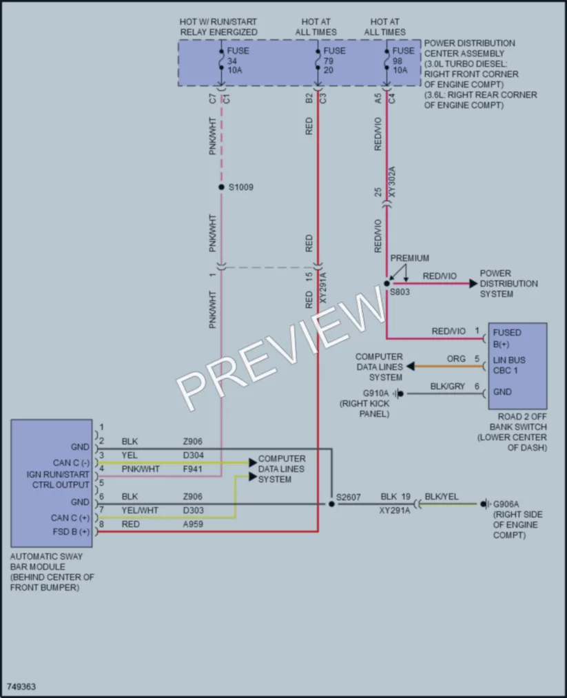 2021 Nissan Gladiator Electronic Suspension wiring diagram preview