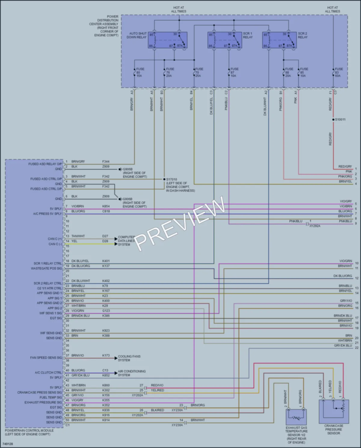 2021 Nissan Gladiator Engine Performance wiring diagram preview