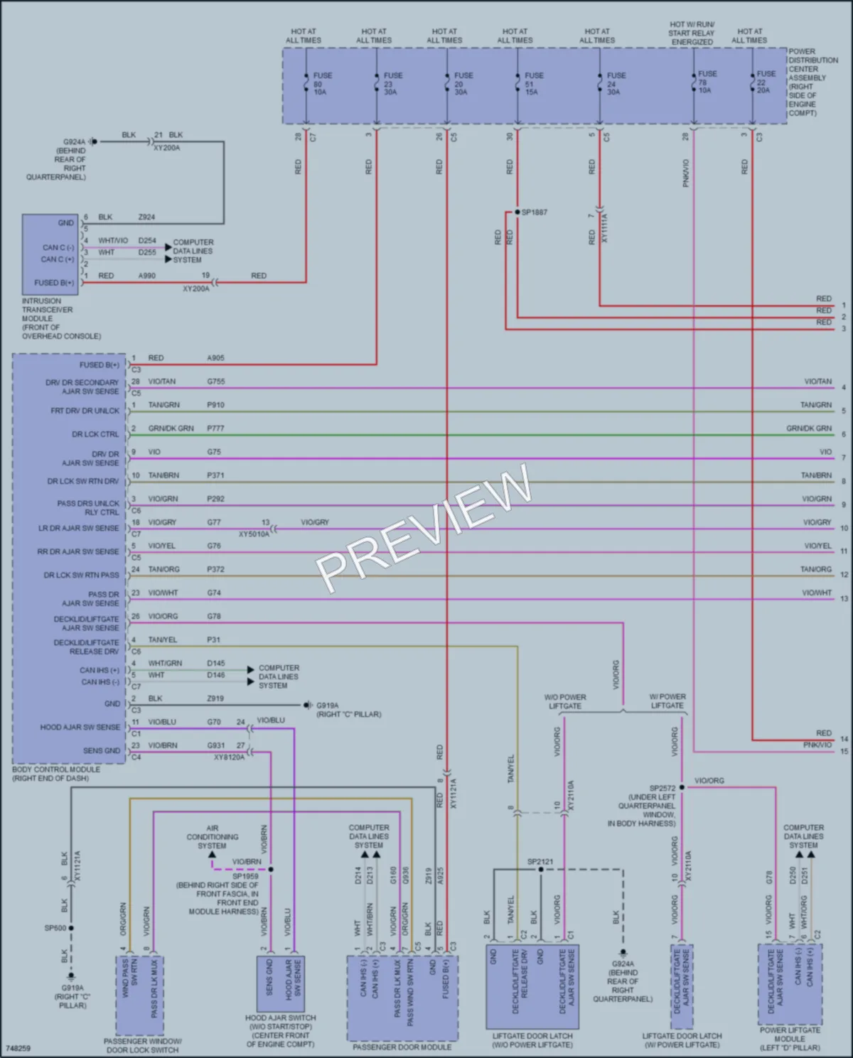 2021 Nissan GrandCherokee Anti Theft wiring diagram preview