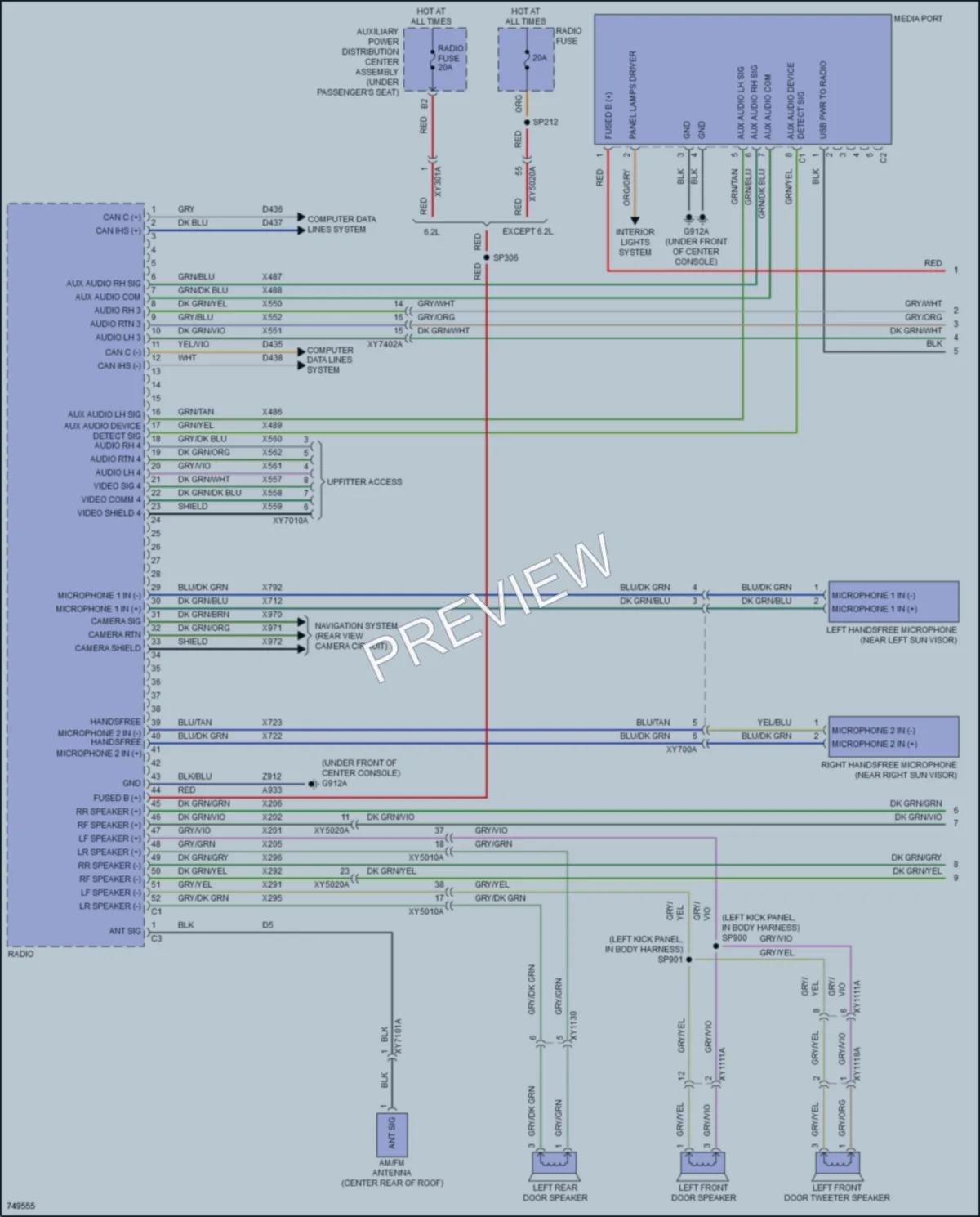 2021 Nissan GrandCherokee Radio wiring diagram preview