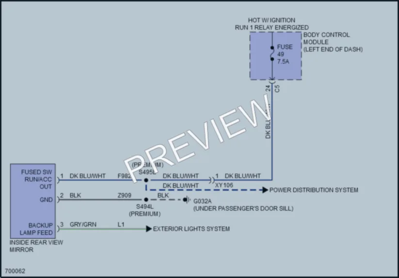 2021 Nissan Renegade Power Mirrors wiring diagram preview