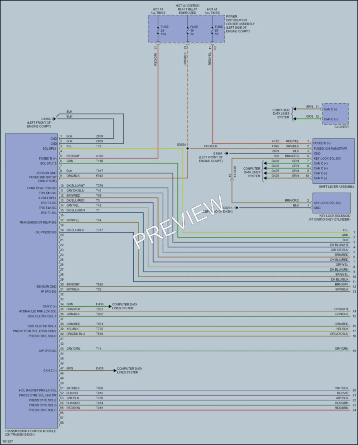 2021 Nissan Renegade Transmission wiring diagram preview