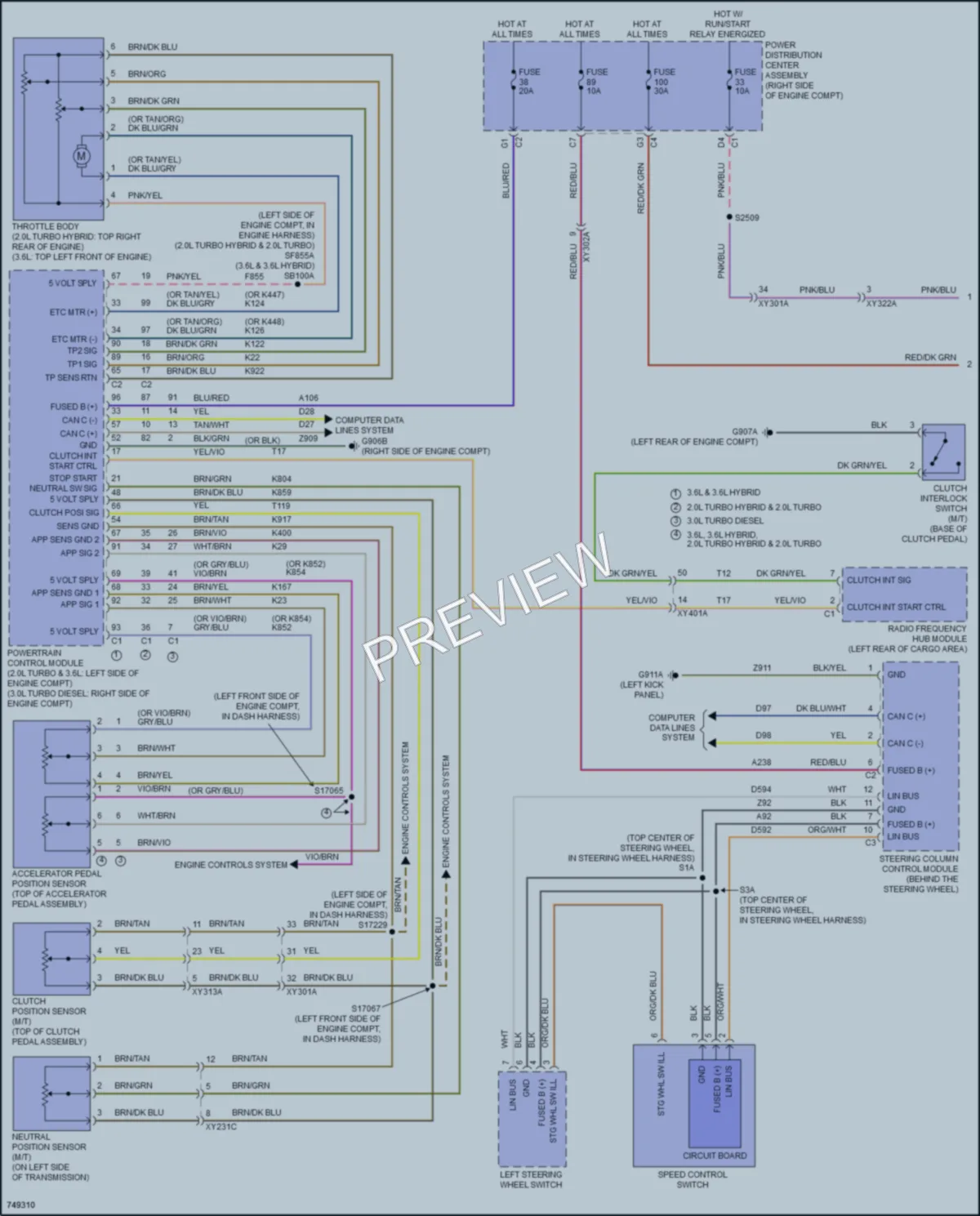 2021 Nissan Wrangler Cruise Control wiring diagram preview
