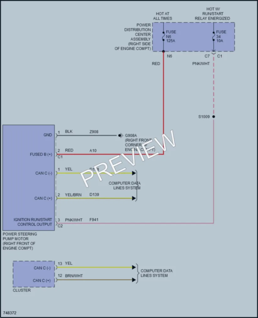 2021 Nissan Wrangler Electronic Power Steering wiring diagram preview