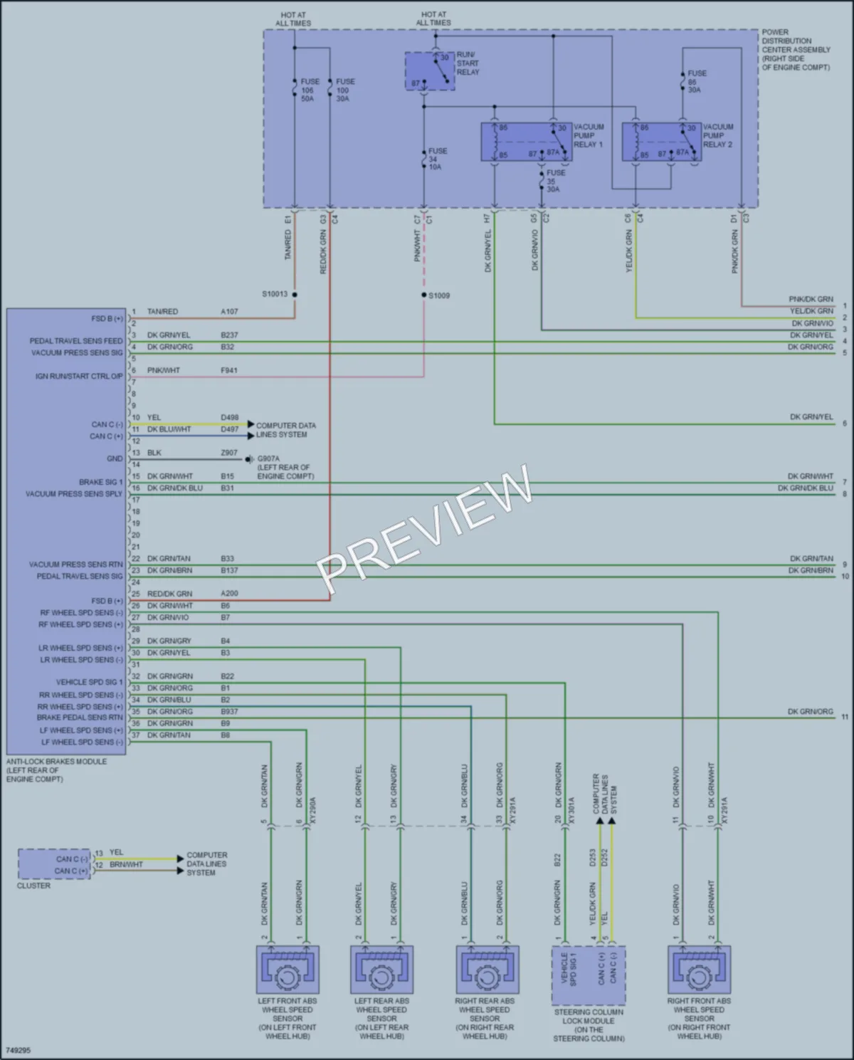 2021 Nissan WranglerUnlimited Anti Lock Brakes wiring diagram preview