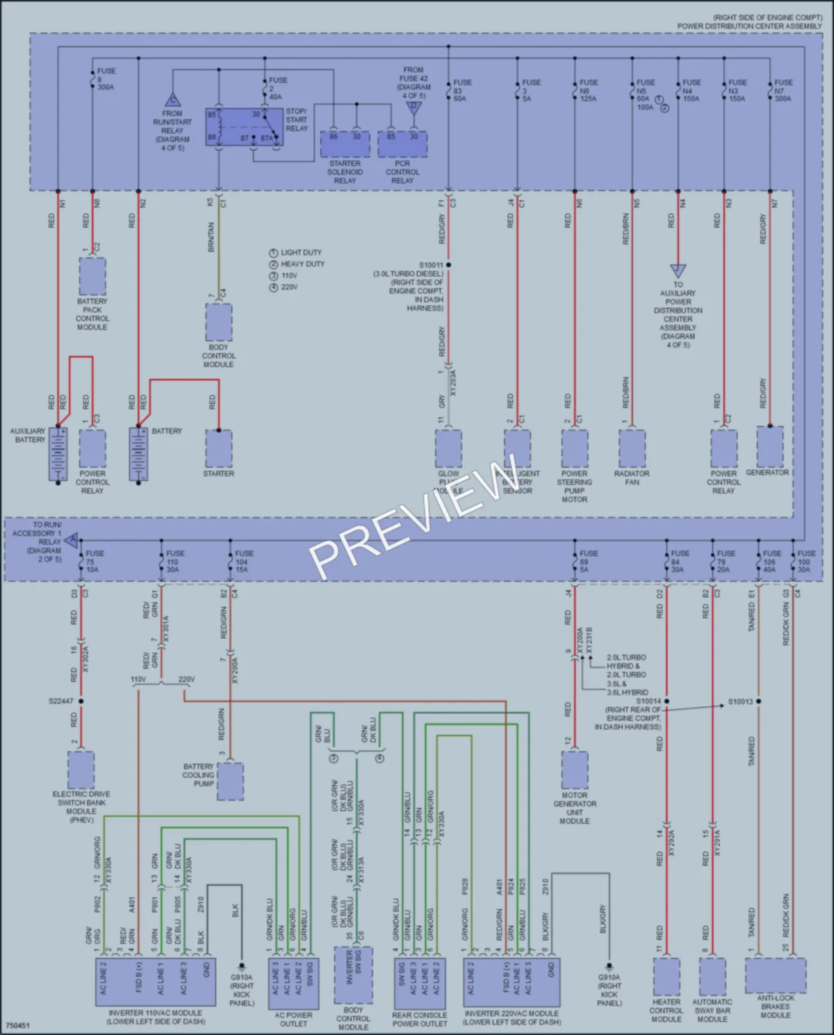 2021 Nissan WranglerUnlimited Power Distribution wiring diagram preview