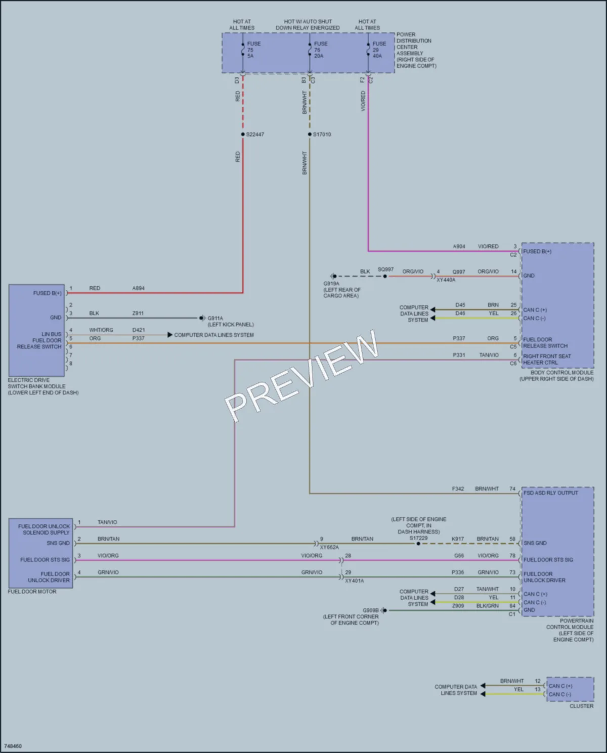 2021 Nissan WranglerUnlimited Trunk Tailgate Fuel Door wiring diagram preview