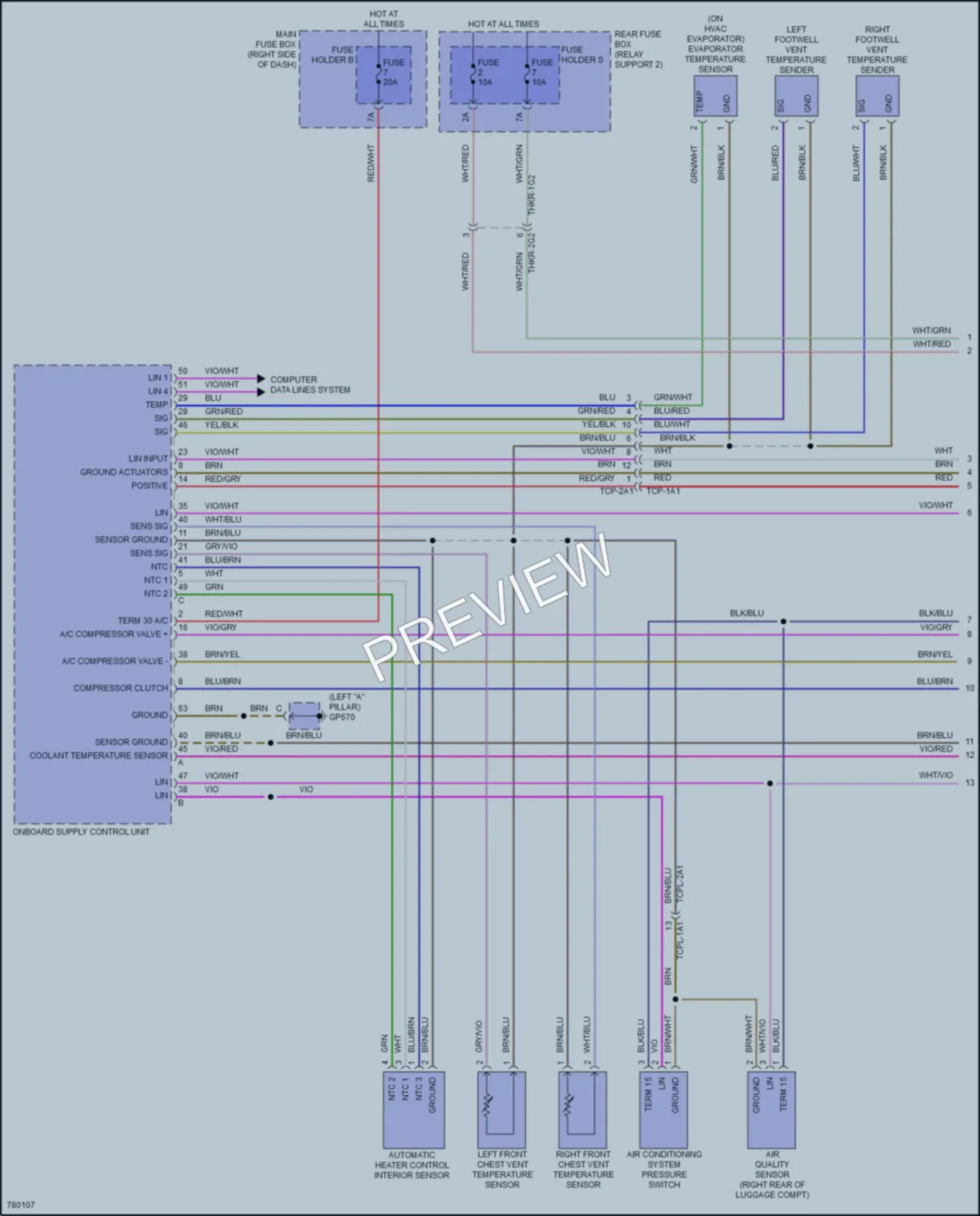 2021 Porsche 911 Air Conditioning wiring diagram preview