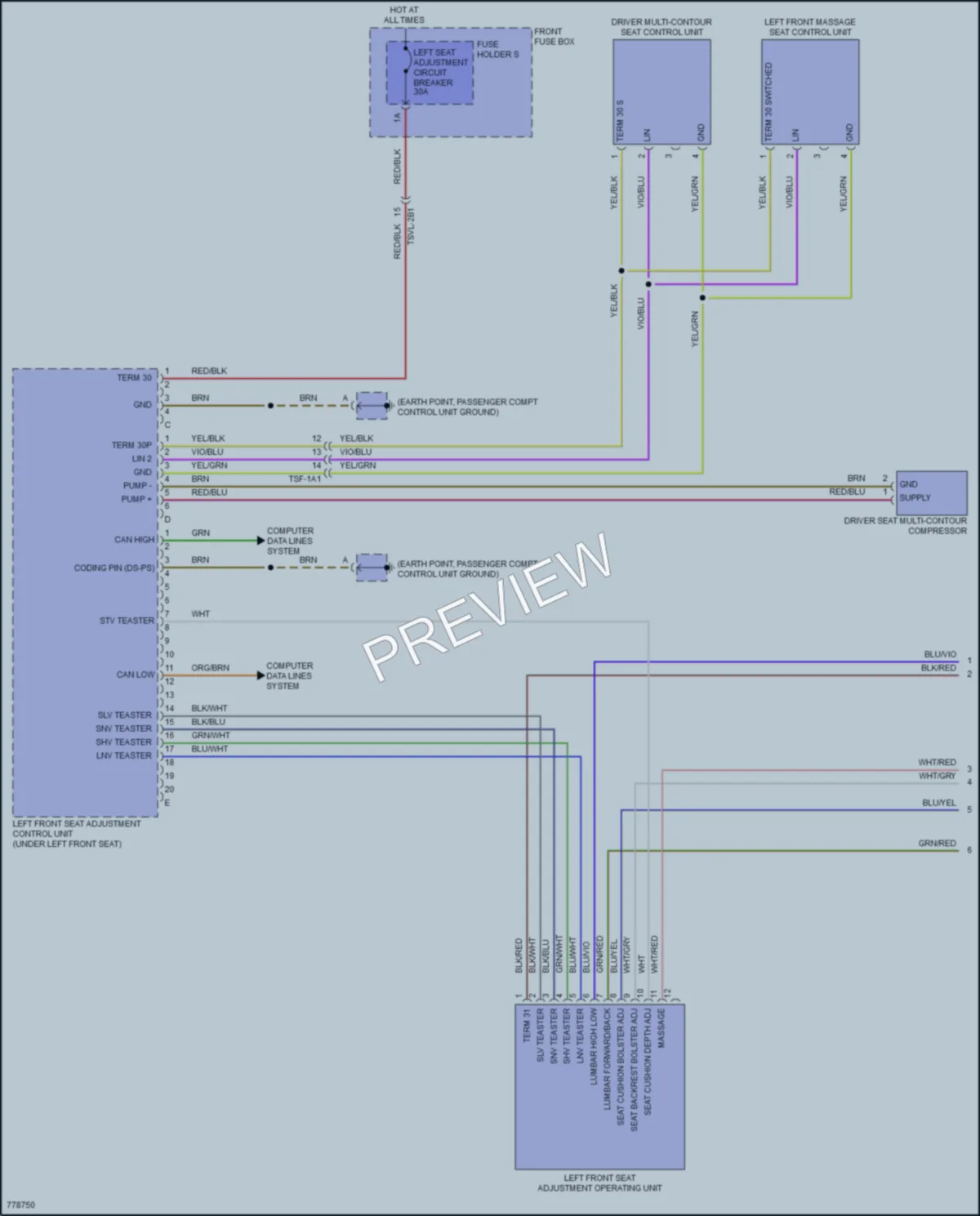 2021 Porsche Cayenne Memory Systems wiring diagram preview