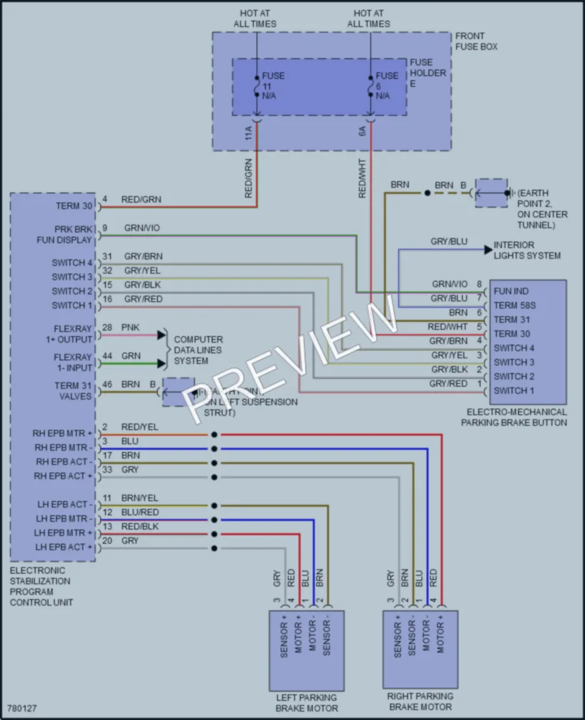 2021 Porsche Cayenne Shift Interlock wiring diagram preview