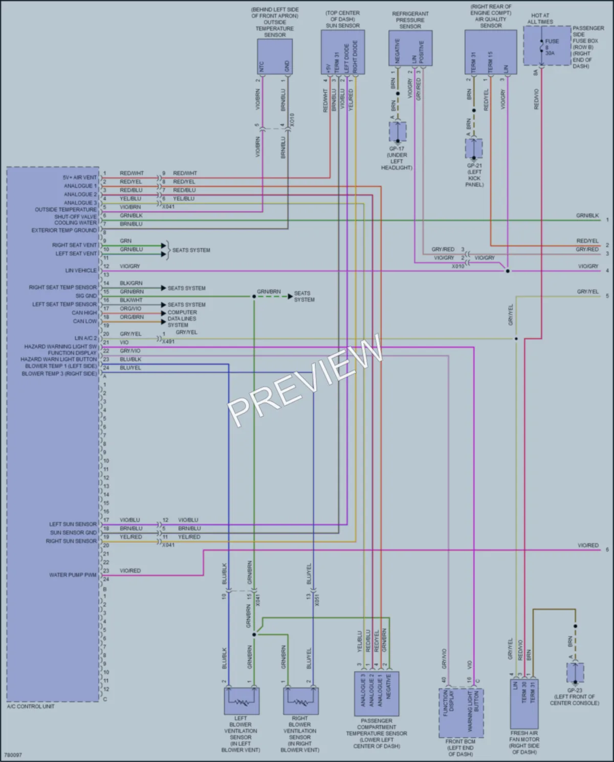 2021 Porsche Macan Air Conditioning wiring diagram preview