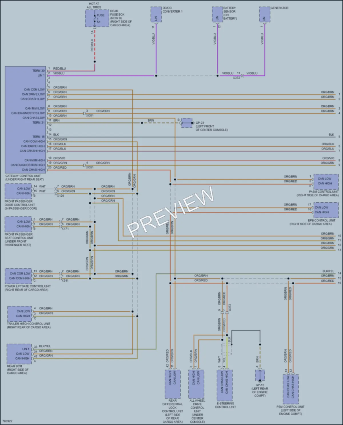 2021 Porsche Macan Computer Data Lines wiring diagram preview