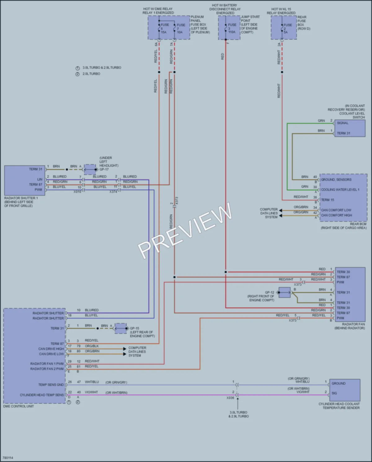 2021 Porsche Macan Cooling Fan wiring diagram preview