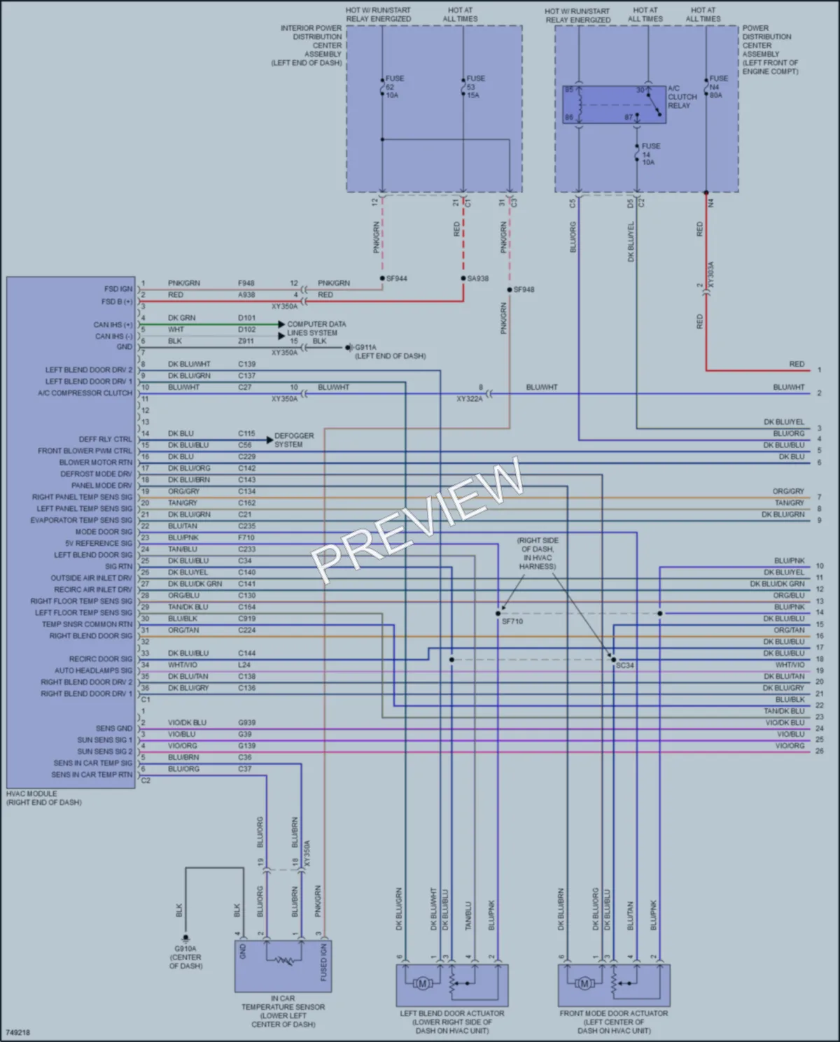 2021 Ram 1500 Air Conditioning wiring diagram preview