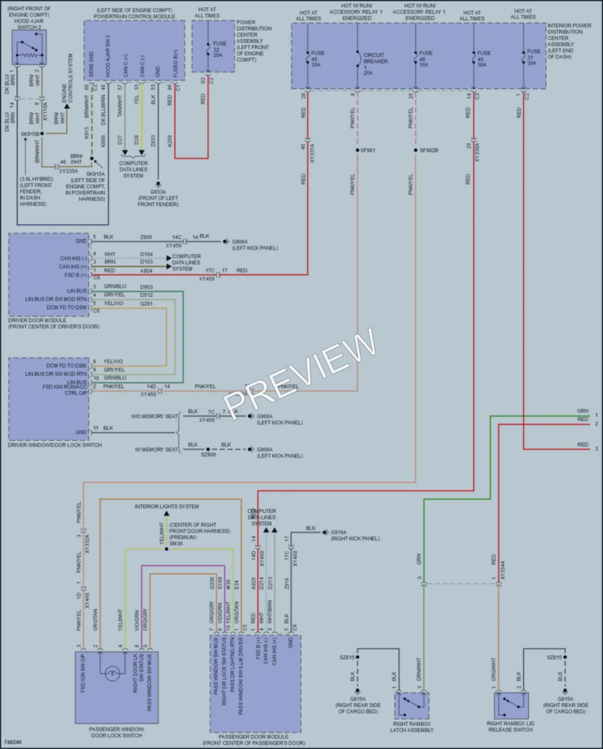 2021 Ram 1500 Anti Theft wiring diagram preview