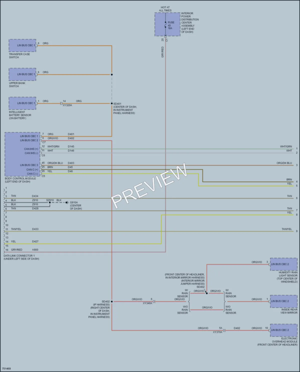 2021 Ram 1500 Computer Data Lines wiring diagram preview