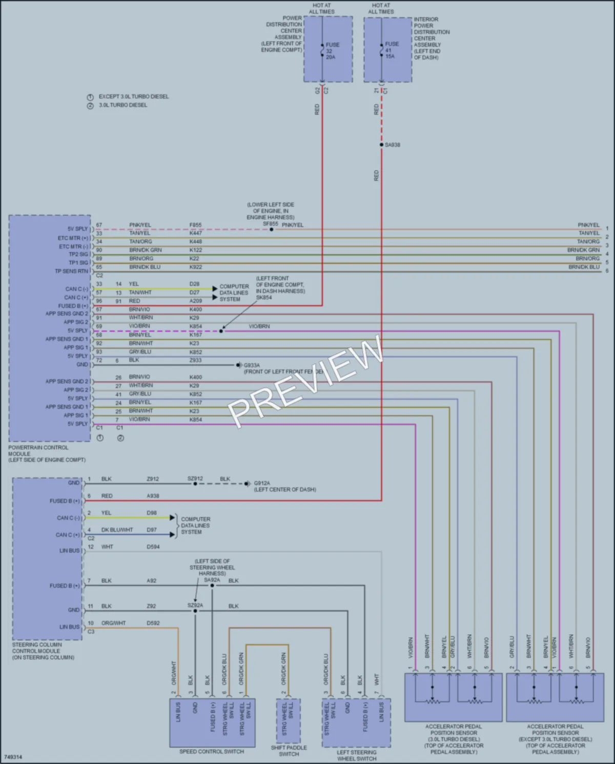 2021 Ram 1500 Cruise Control wiring diagram preview