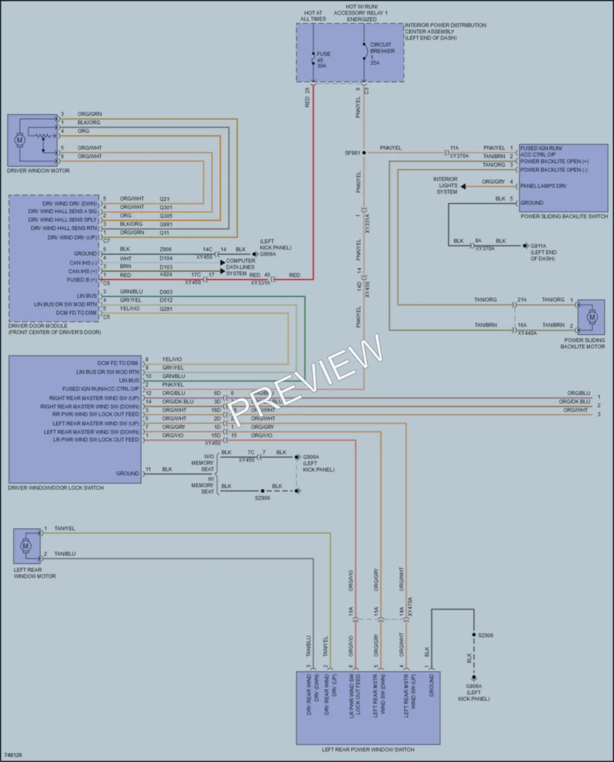 2021 Ram 1500 Power Windows wiring diagram preview