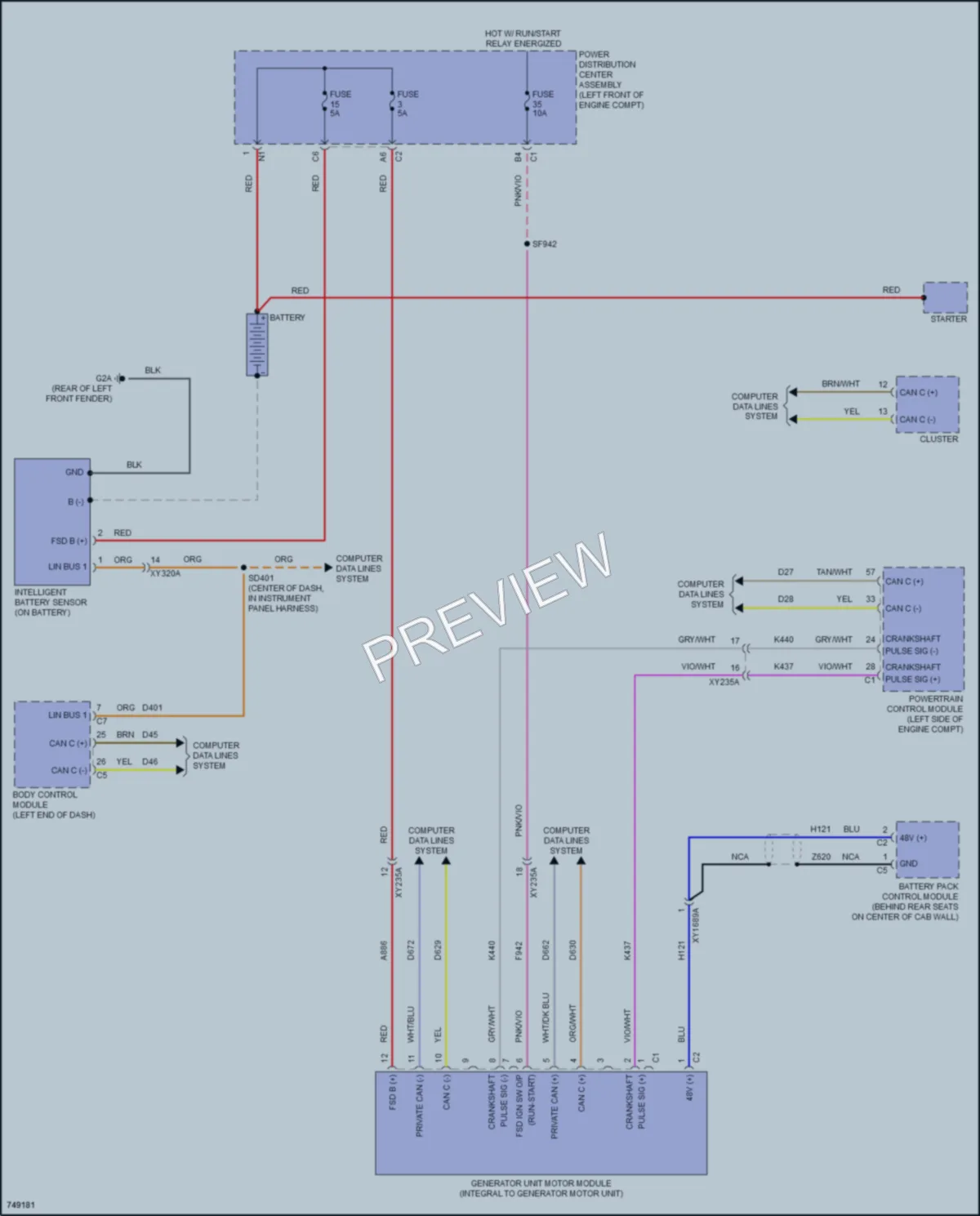 2021 Ram 1500 Starting Charging wiring diagram preview