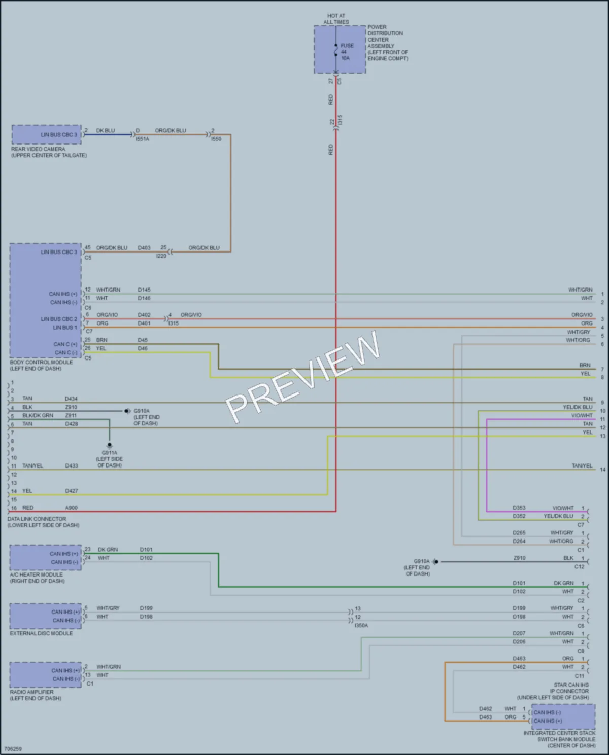2021 Ram 1500Classic Computer Data Lines wiring diagram preview