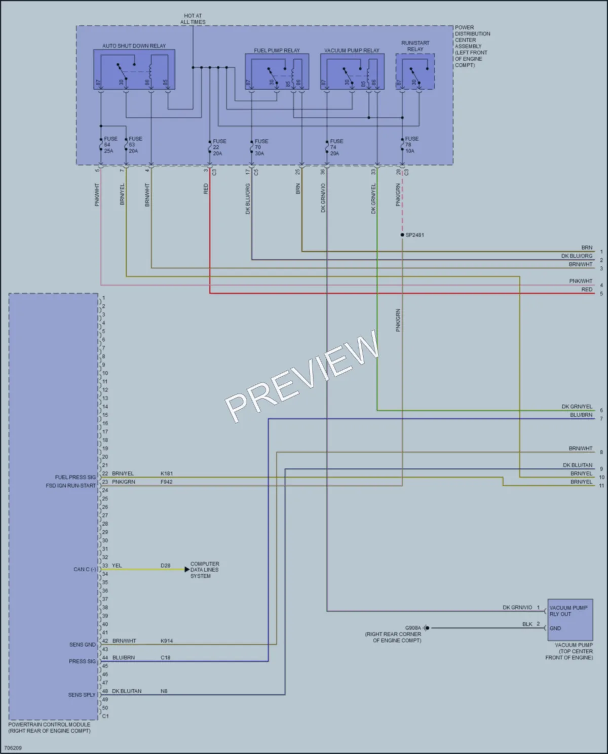 2021 Ram 1500Classic Engine Performance wiring diagram preview
