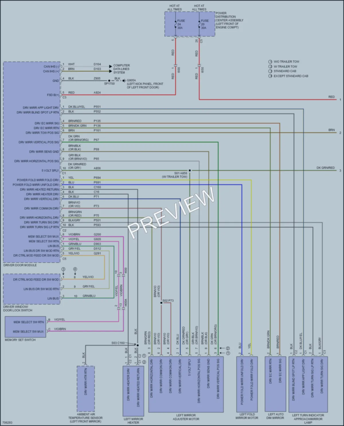 2021 Ram 1500Classic Memory Systems wiring diagram preview